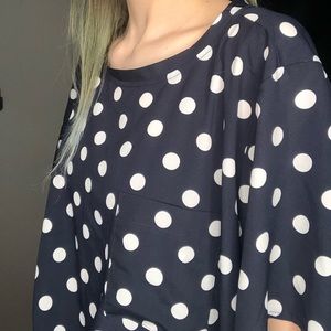 ASOS curve polka dot blouse